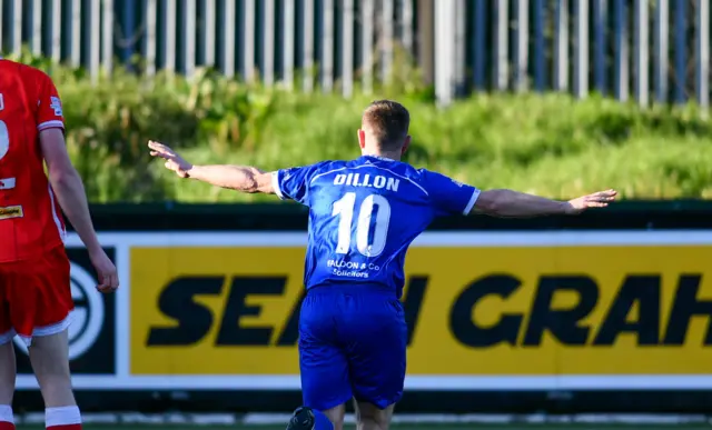 Kealan Dillon celebrates his goal
