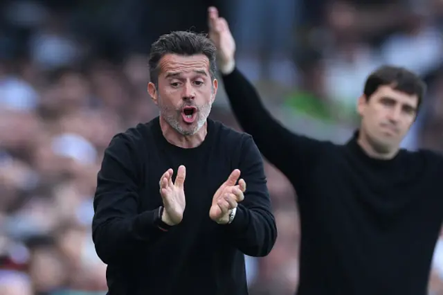 Marco Silva gestures on the touchline