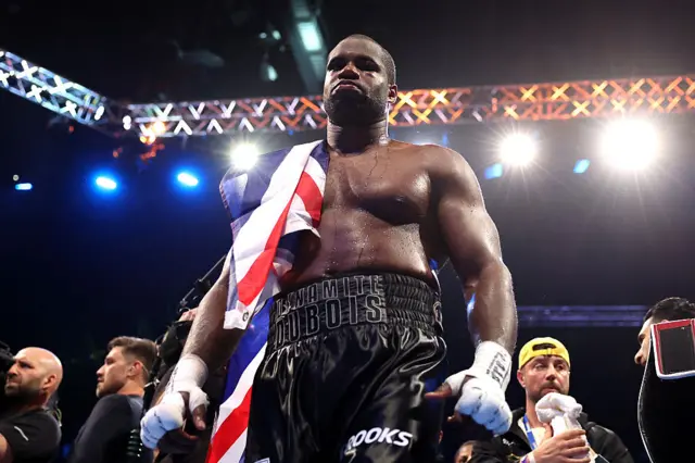 Daniel Dubois in the ring after a win