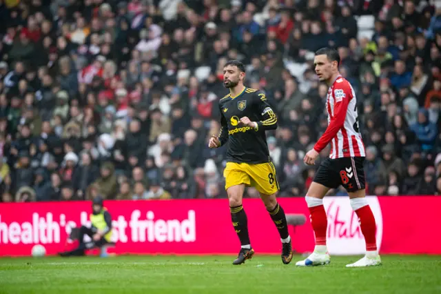Bruno Fernandes of Manchester United in action
