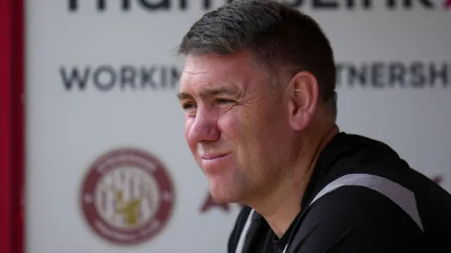 Dave Challinor on the touchline at Stevenage