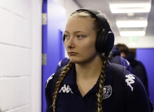 Wigan's Isabel Rowe arrives