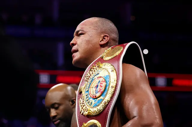 Fabio Wardley with the WBO title