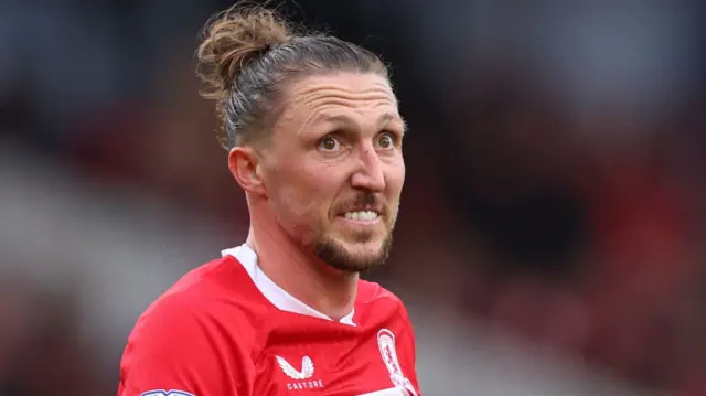 Luke Ayling looks perplexed