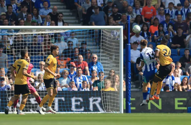 Brighton & Hove Albion's Jack Hinshelwood scores their first goal
