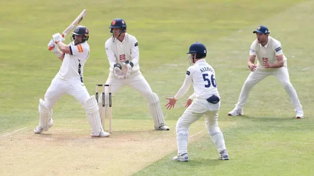 Jake Lehmann top scored for Hants with 85