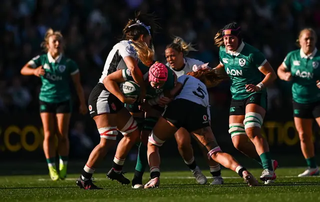 Action from Ireland v Wales