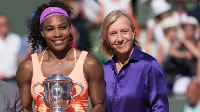 Serena Williams and Martina Navratilova