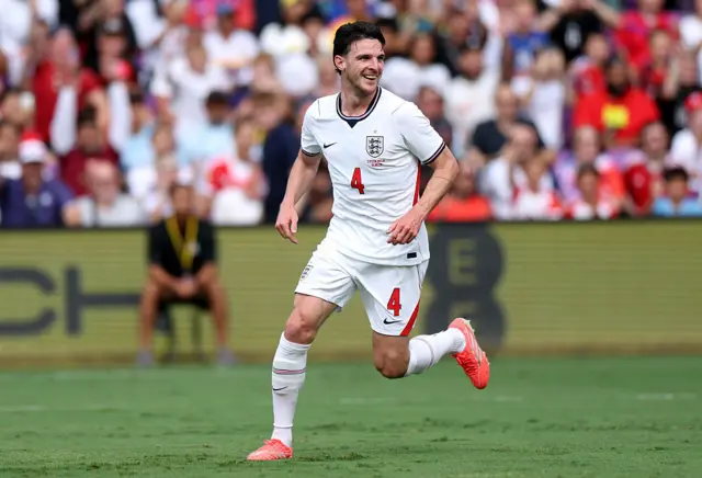 Declan Rice celebrates