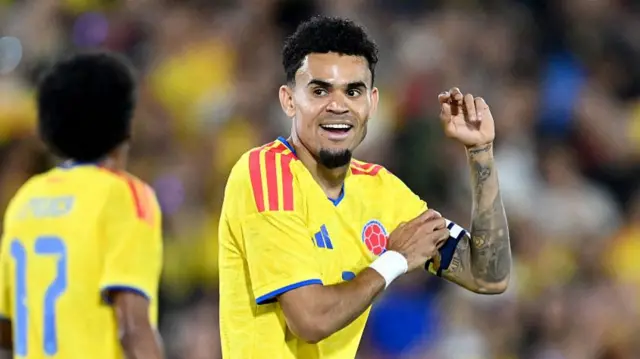 Luis Diaz in action for Colombia
