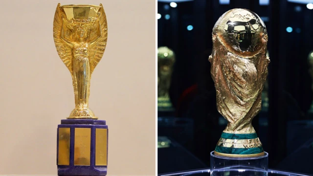 World Cup trophies side by side