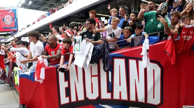 Fans of England show their support