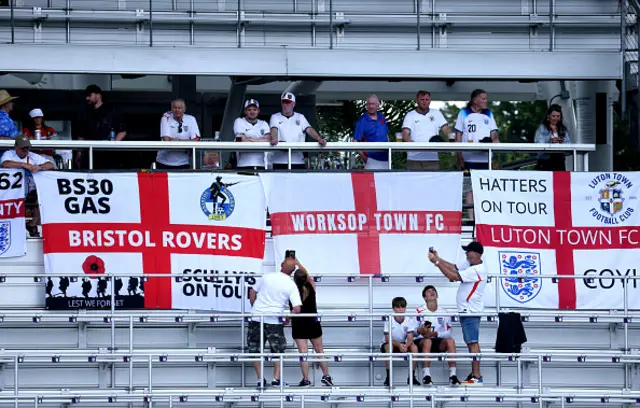 Fans of England prior to the International Friendly