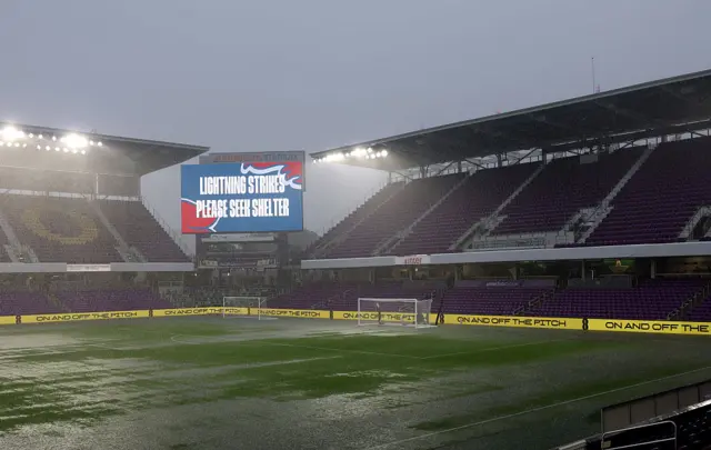 Inter and Co stadium  waterlogged