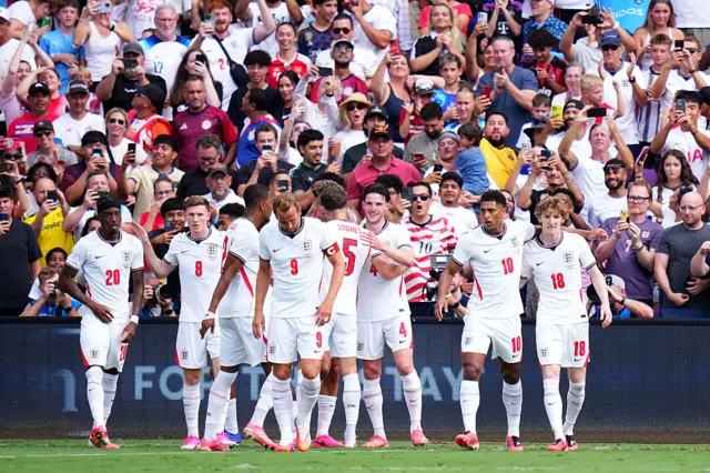 Declan Rice celebrates scoring