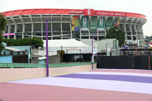 General view of the Azteca Stadium in Mexico