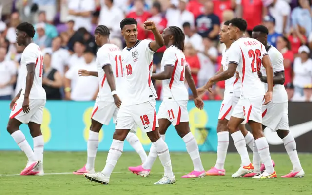 Ollie Watkins celebrates