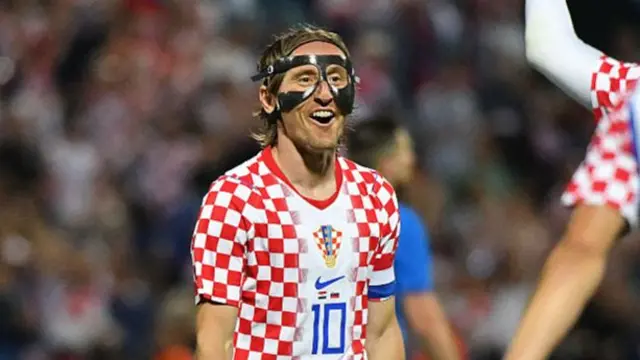 Luka Modric celebrating