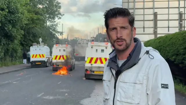 Fire lit in Newtownabbey in Northern Ireland