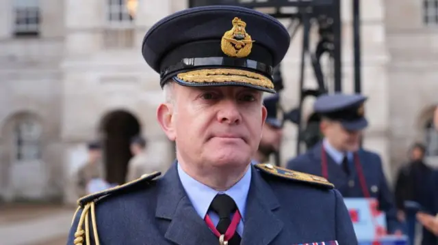 Chief of the Defence Staff Sir Rich Knighton wearing military regalia