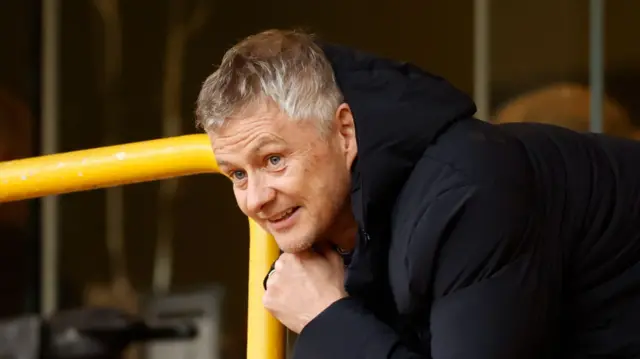 Ole Gunnar Solskjaer in the stands before the Premier League match at Molineux Stadium, Wolverhampton.