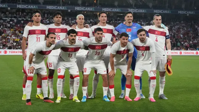 Turkiye poses ateam photo for the media before the International Friendly match between Turkiye and North Macedonia at Fenerbahce Chobani Stadium