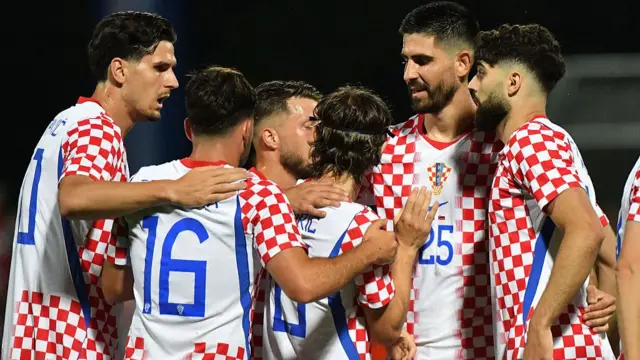 Croatia celebrating