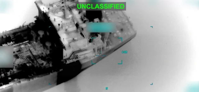 Clip of US military video showing attack on tanker