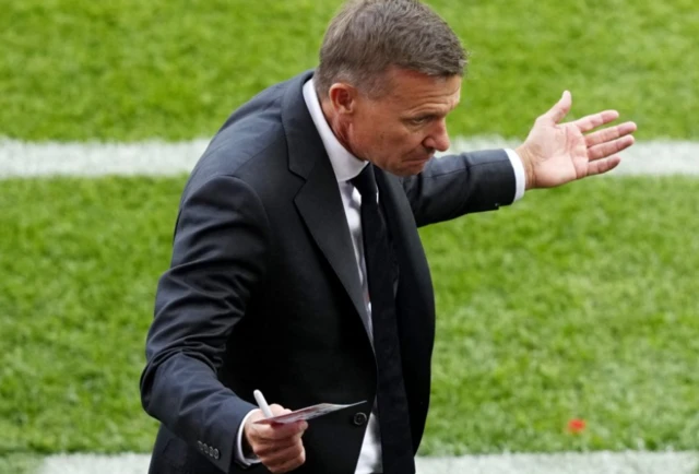 Canada coach Jesse Marsch reacts