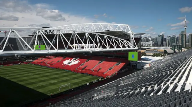 A view of the World Cup stadium in Toronto