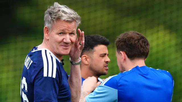 Gordon Ramsay during a training session
