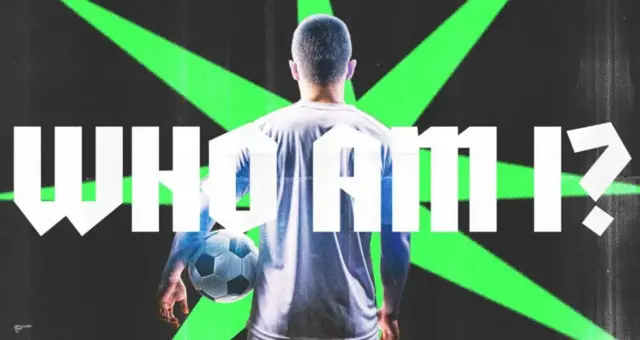 An image of a person holding a football with their back turned and the caption 'Who am I?'