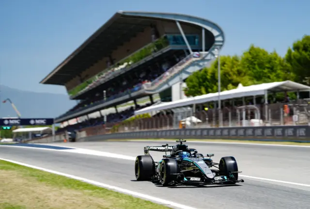 Mercedes' George Russell during Barcelona-Catalunya Grand Prix first practice