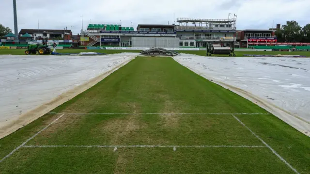 The track at Grace Road before Leicestershire v Essex