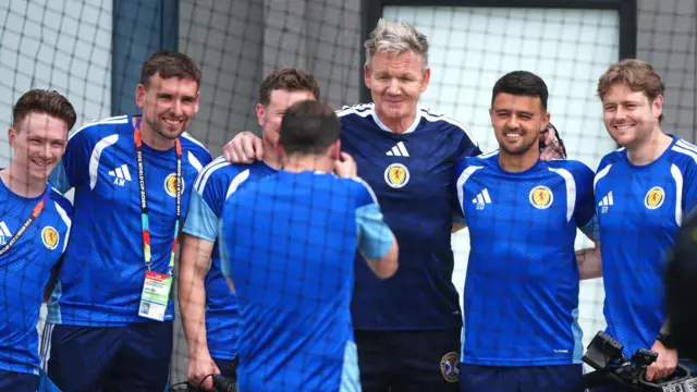 Gordon Ramsay during a training session