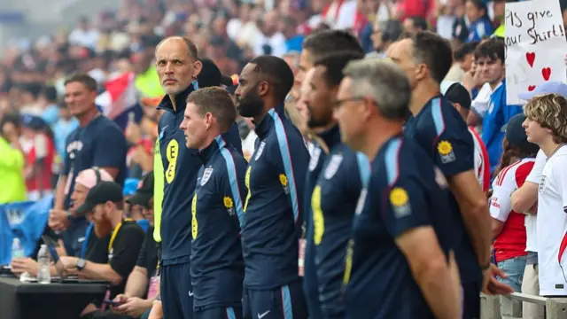 England manager Thomas Tuchel looks on during the international friendly game between England and Costa Rica at Inter&Co Stadium on June 10, 2026 in Orlando,Florida.