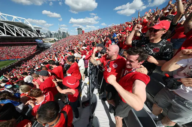 Canada fans celebrate