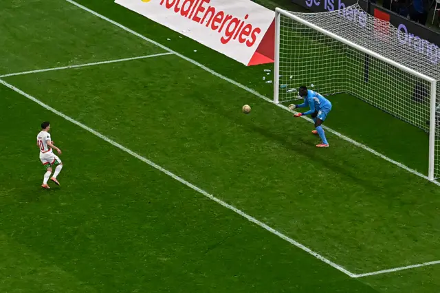 Brahim Diaz misses a penalty
