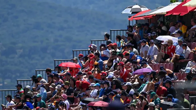 fans in the grandstand