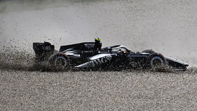 Valtteri Bottas in the gravel