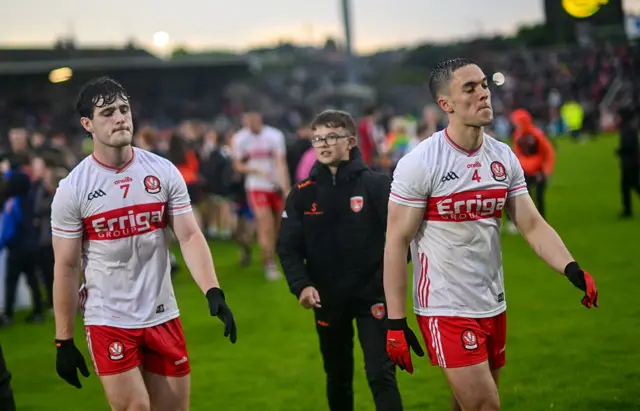 Derry players dejected