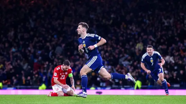 Tierney goal against Denmark