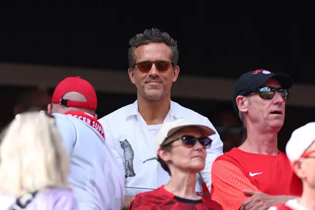 Ryan Reynolds watches Canada play football