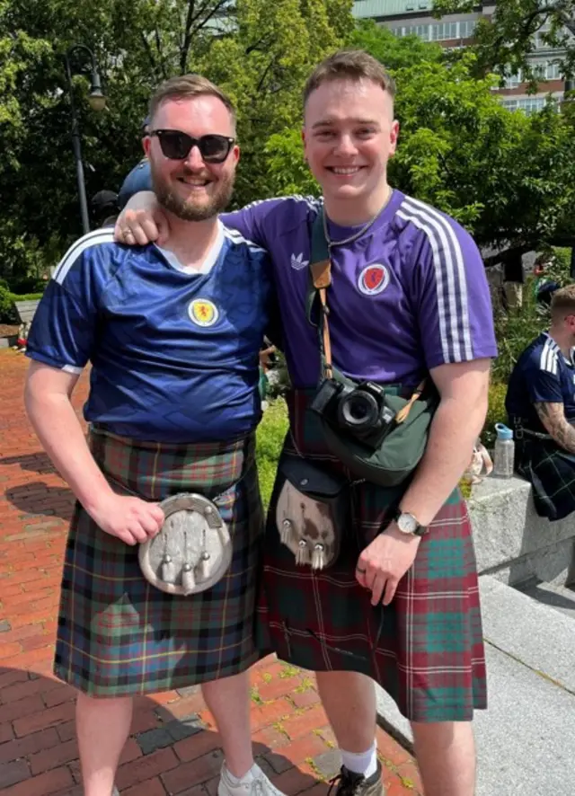 Two guys in Tartan