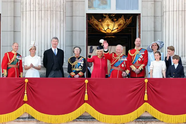 The Royal Family appears on the Buckingham Palace balcony