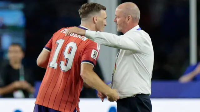 Lewis Ferguson and Steve Clarke