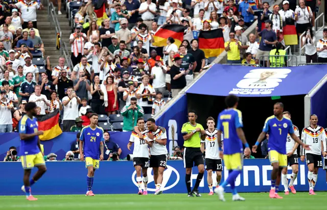 Jamal Musiala #10 of Germany celebrates