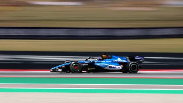 Alex Albon driving during the Barcelona GP