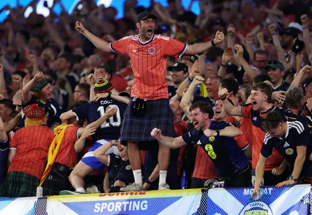 Scotland fans celebrate