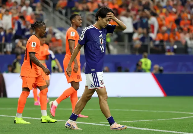 Keito Nakamura reacts after a missed chance